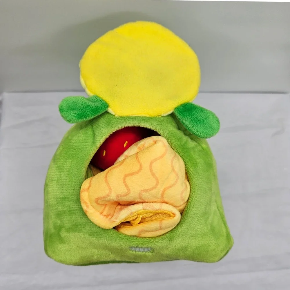 hahaland Caterpillar 17pc Fruit and Vegetable Sorting Plush Play Food Set PL020D